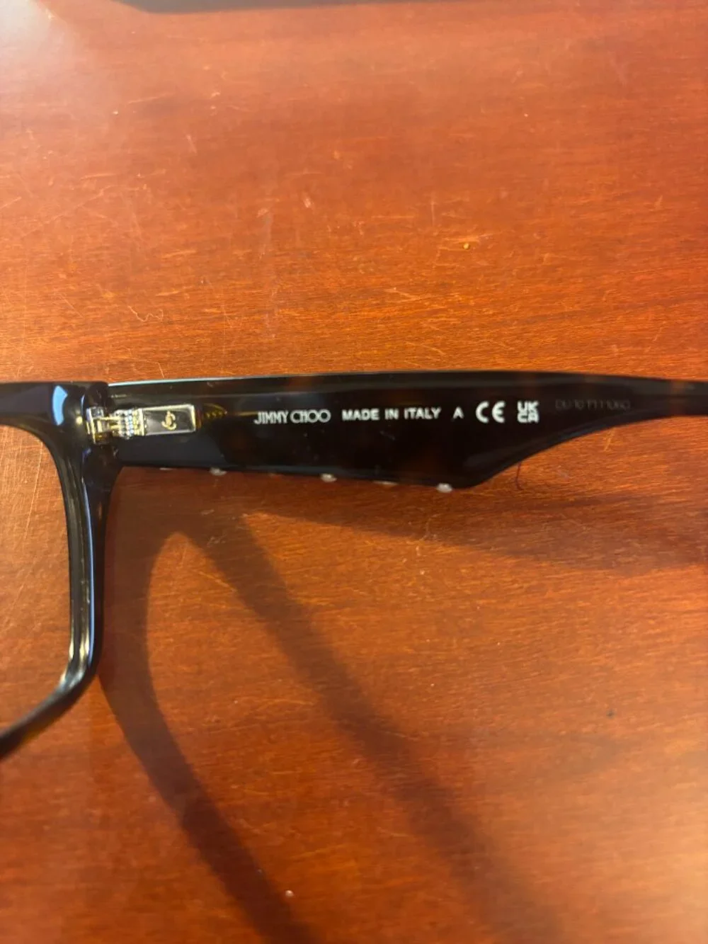 Jimmy Choo JC 3021H 5002 Havana Tortoise Eyeglasses Frames Gold Studs 52mm + CAS